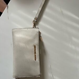 Michael Kors Beige Wallet with Gold Accents